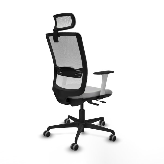 PIQUERAS Y CRESPO Silla de oficina Haches con mecanismo Sincro/Traslack Gris claro y Blanco PIQUERAS Y CRESPO Silla de oficina Haches con mecanismo Sincro/Traslack Gris claro y Blanco