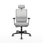PIQUERAS Y CRESPO Silla de oficina Haches con mecanismo Sincro/Traslack Gris claro y Blanco