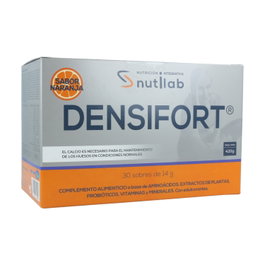 Nutilab Densifort Naranja 30 sobres x 13,5 g Complemento Alimenticio con Aminoácidos, Probióticos y Vitaminas