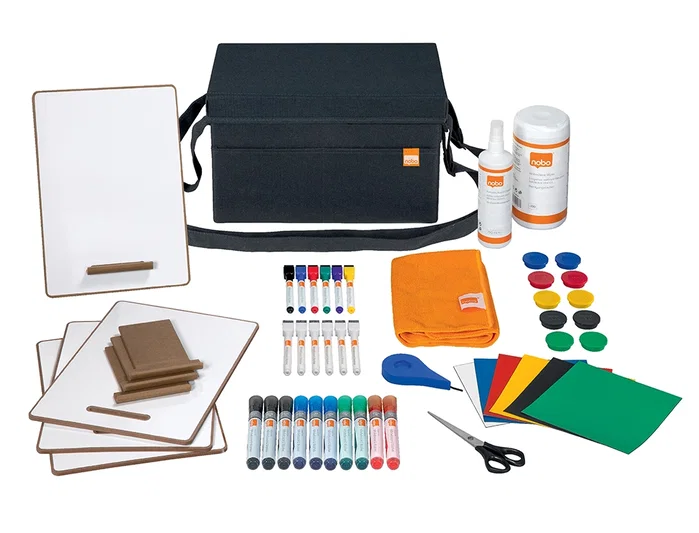NOBO Kit de accesorios para pizarra blanca con bolsa de transporte