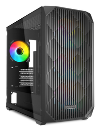 Sharkoon MK3 RGB Micro Torre Negro con Panel Frontal Permeable y Ventiladores RGB