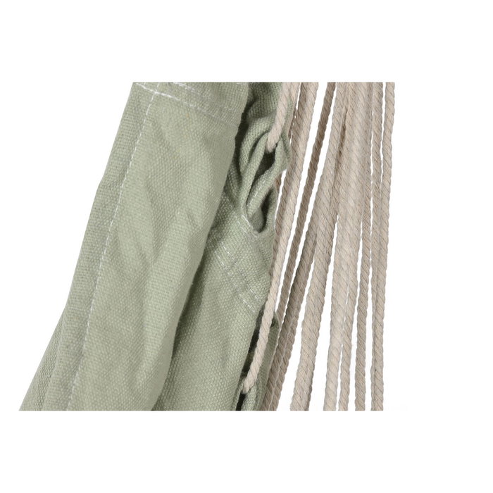 DKD Home Decor Silla Colgante de Algodón y Madera con Borlas, Verde