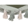 DKD Home Decor Silla Colgante de Algodón y Madera con Borlas, Verde