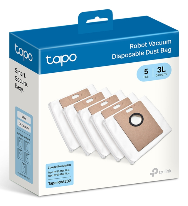 TP-Link Tapo RVA202 Bolsa de Polvo para Robot Aspirador, 5 Unidades TP-Link Tapo RVA202 Bolsa de Polvo para Robot Aspirador, 5 Unidades