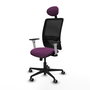 PIQUERAS Y CRESPO Silla de oficina Zulema con Mecanismo Sincro, Morado y Negro
