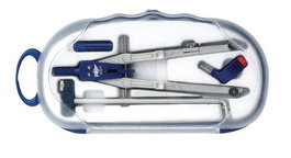 Compas Escolar Micrometrico Minas Ambos Brazos Articulados Ajuste Rapido