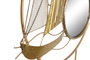 DKD Home Decor Decoración de Metal y Espejo Velero Dorado 53x9x67