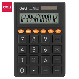 Deli Calculadora de bolsillo EM130 12 dígitos gris oscuro