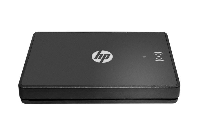 HP LEGIC Card Reader USB 13.56 MHz para Autenticación Segura, LED Indicador, Compatible con Windows y Linux, Negro
