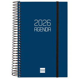 Finocam Agenda Espiral E5-117x181 mm 1Dp Tapa Pp Azul 2026