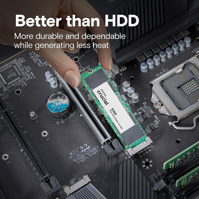 Crucial E100 1 TB M.2 NVMe PCIe 4.0 SSD Crucial E100 1 TB M.2 NVMe PCIe 4.0 SSD