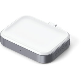 Satechi USB-C Wireless Charging Dock para AirPods, Blanco / Gris