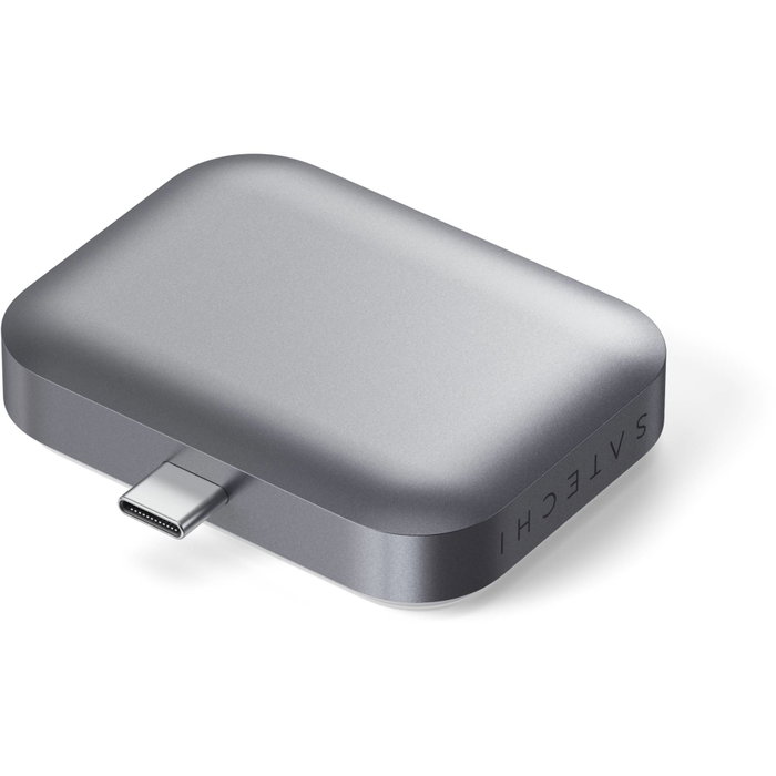 Satechi USB-C Wireless Charging Dock para AirPods, Blanco / Gris