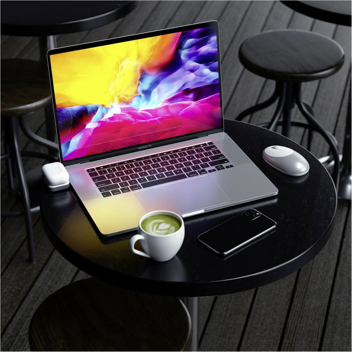 Satechi USB-C Wireless Charging Dock para AirPods, Blanco / Gris