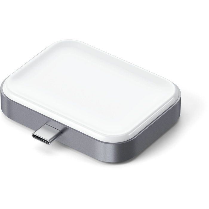 Satechi USB-C Wireless Charging Dock para AirPods, Blanco / Gris