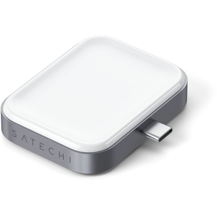 Satechi USB-C Wireless Charging Dock para AirPods, Blanco / Gris