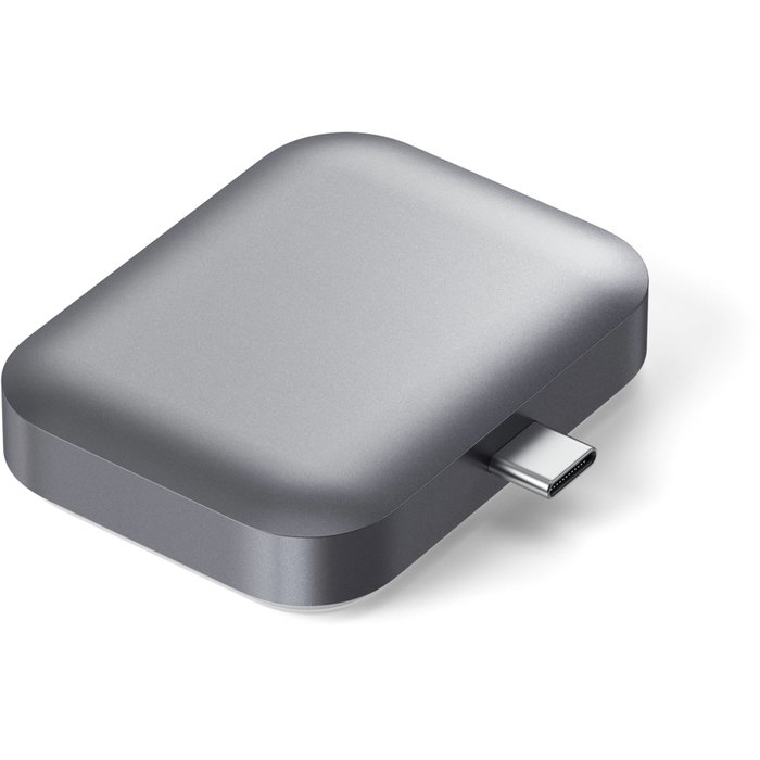 Satechi USB-C Wireless Charging Dock para AirPods, Blanco / Gris