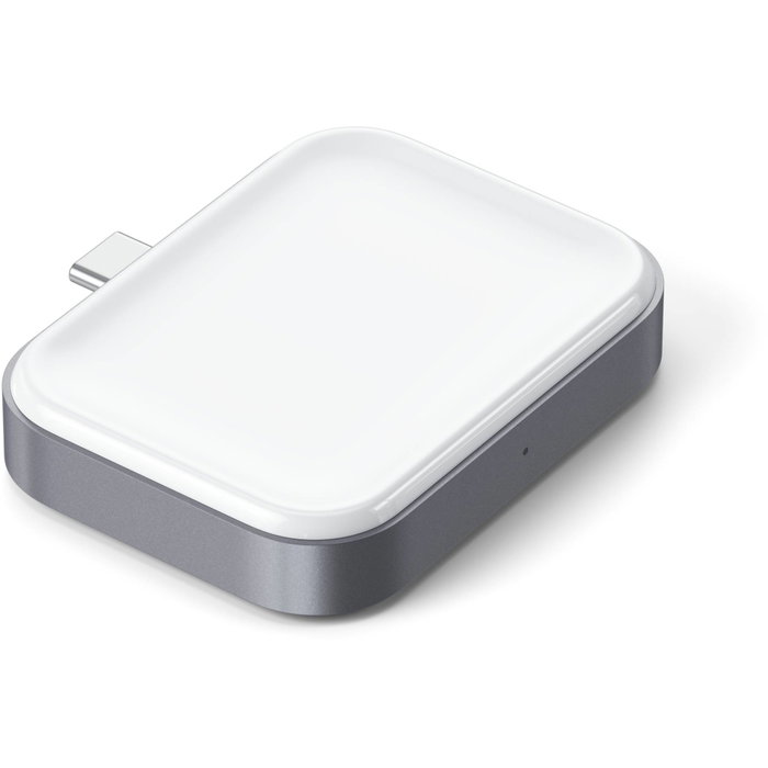 Satechi USB-C Wireless Charging Dock para AirPods, Blanco / Gris