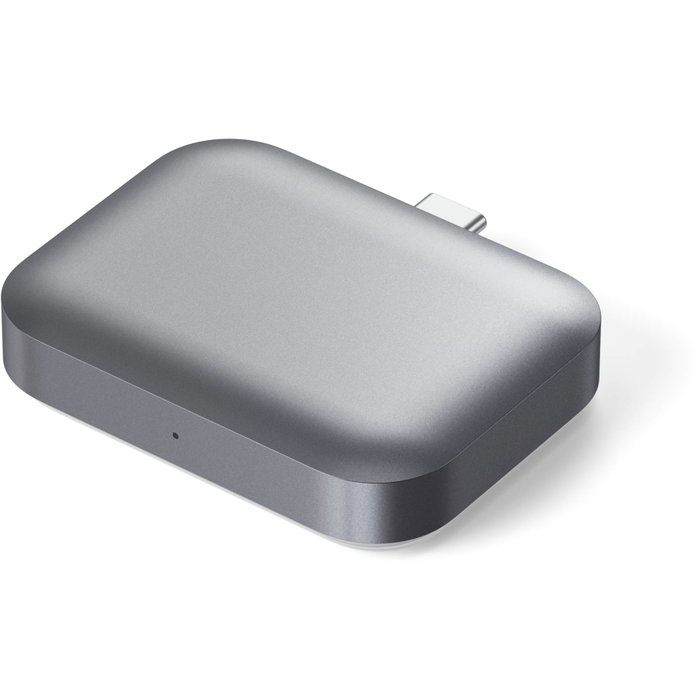 Satechi USB-C Wireless Charging Dock para AirPods, Blanco / Gris