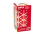 Apli Gomets Triangulares Rojos de 20 mm, Rollo de 2.832 Unidades