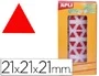 Apli Gomets autoadhesivos triangulares rojo 21x21x21 mm rollo de 2832 unidades