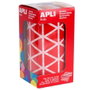 Apli Gomets Triangulares Rojos de 20 mm - Rollo de 2832 Unidades