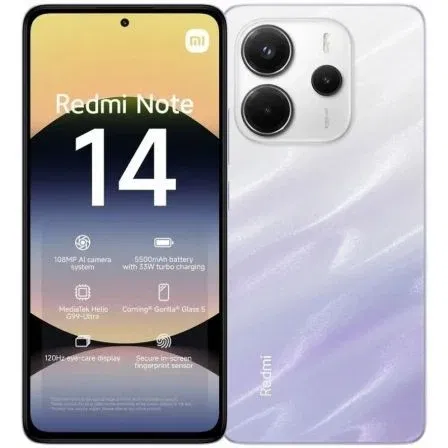 Xiaomi Redmi Note 14 Smartphone 6GB/128GB 6.67" Púrpura MZB0IYIEU Xiaomi Redmi Note 14 Smartphone 6GB/128GB 6.67" Púrpura MZB0IYIEU