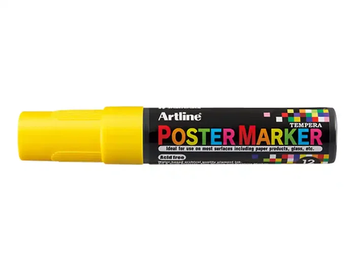 Artline Poster Marker EPP-12 Punta Rectangular 12 mm Amarillo