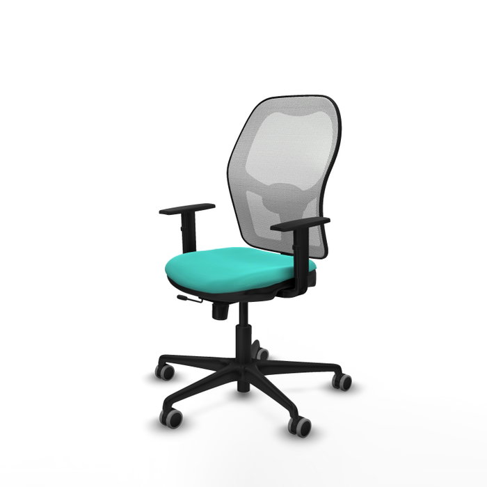 PIQUERAS Y CRESPO Silla de oficina Jorquera con mecanismo Sincro/Traslack, Turquesa y Blanco PIQUERAS Y CRESPO Silla de oficina Jorquera con mecanismo Sincro/Traslack, Turquesa y Blanco