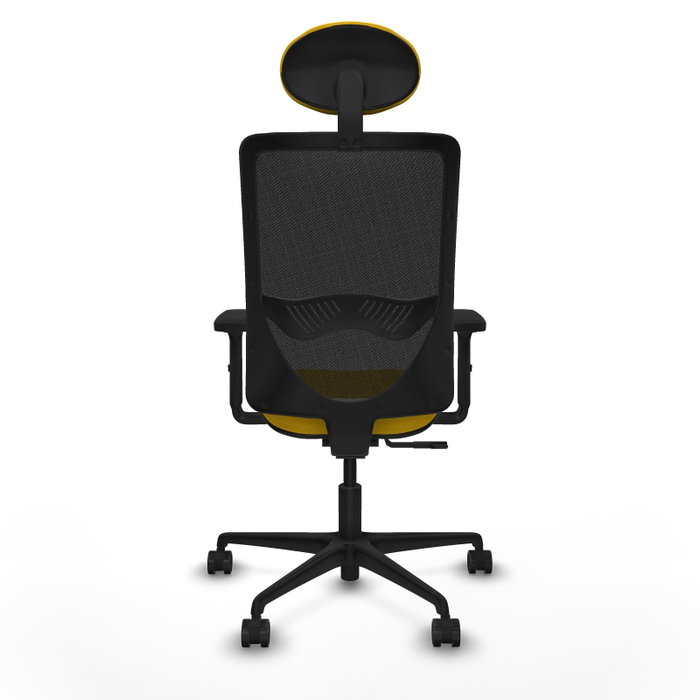 PIQUERAS Y CRESPO Silla de oficina Zulema, mecanismo Sincro, Amarillo/Negro