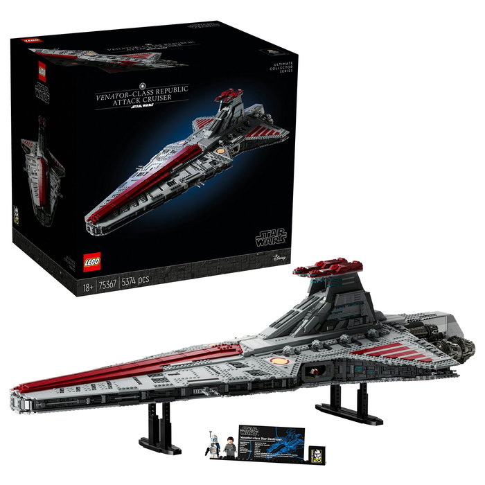 LEGO Star Wars Crucero de Ataque Clase Venator de la República 75367 5374 Piezas