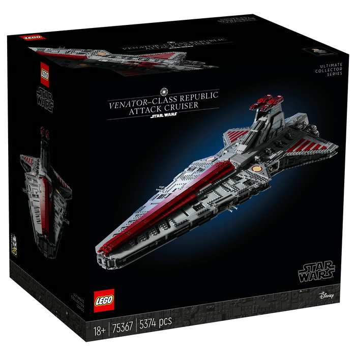 LEGO Star Wars Crucero de Ataque Clase Venator de la República 75367 5374 Piezas