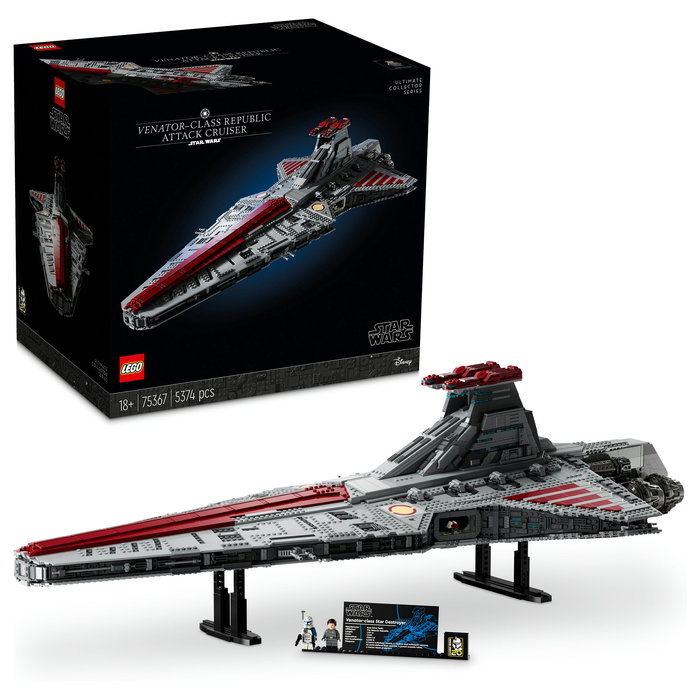 LEGO Star Wars Crucero de Ataque Clase Venator de la República 75367 5374 Piezas