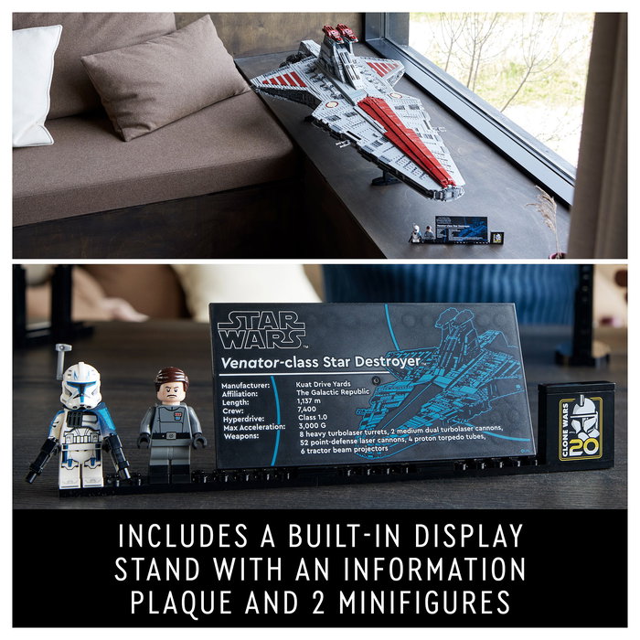 LEGO Star Wars Crucero de Ataque Clase Venator de la República 75367 5374 Piezas