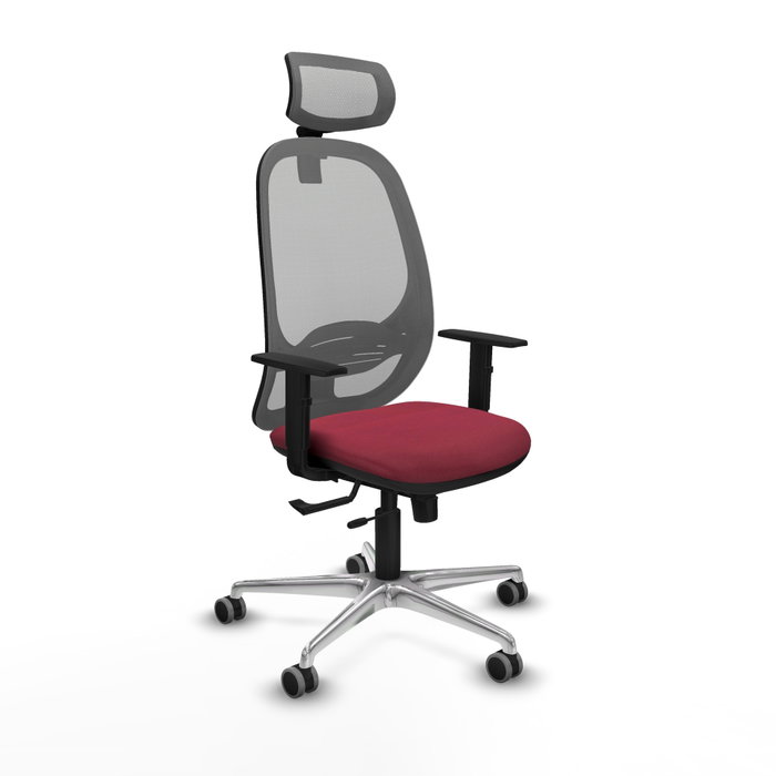 PIQUERAS Y CRESPO Silla de oficina Cilanco con mecanismo Sincro/Traslack, Granate y Gris PIQUERAS Y CRESPO Silla de oficina Cilanco con mecanismo Sincro/Traslack, Granate y Gris