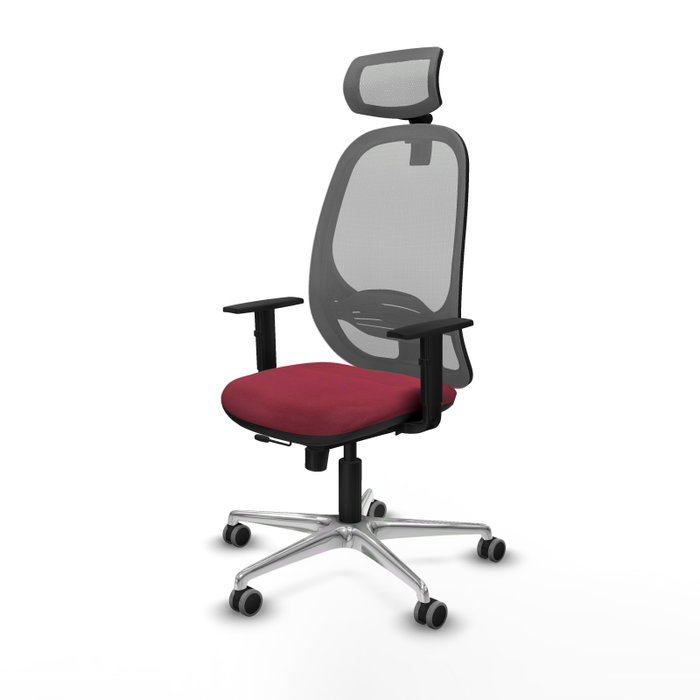 PIQUERAS Y CRESPO Silla de oficina Cilanco con mecanismo Sincro/Traslack, Granate y Gris PIQUERAS Y CRESPO Silla de oficina Cilanco con mecanismo Sincro/Traslack, Granate y Gris