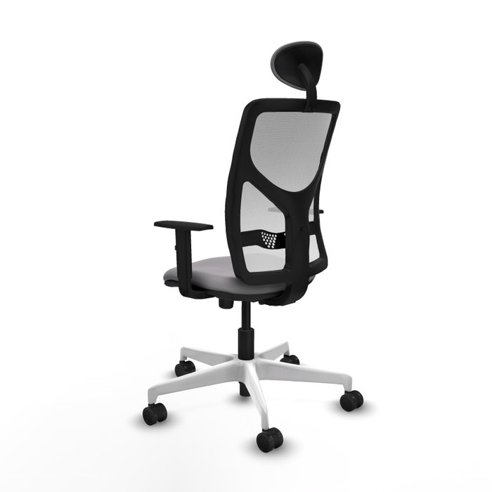 PIQUERAS Y CRESPO Silla de oficina Motilla con mecanismo Sincro, Gris y Blanco