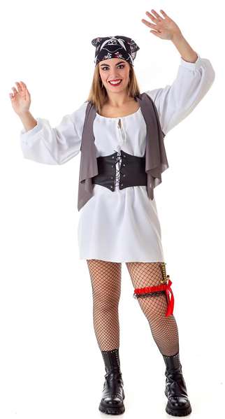 Creaciones Llopis Disfraz Adulto Pirata Sexy con Pañuelo Talla L Creaciones Llopis Disfraz Adulto Pirata Sexy con Pañuelo Talla L
