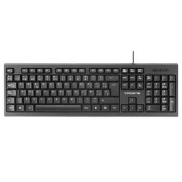 Tacens Teclado Anima AK02ES Negro USB Alámbrico de Tamaño Completo con Teclado Numérico para Windows, macOS, Linux - Membrana de Alto Rendimiento