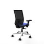 PIQUERAS Y CRESPO Silla de oficina Yunquera con mecanismo Sincro, Azul claro y Negro