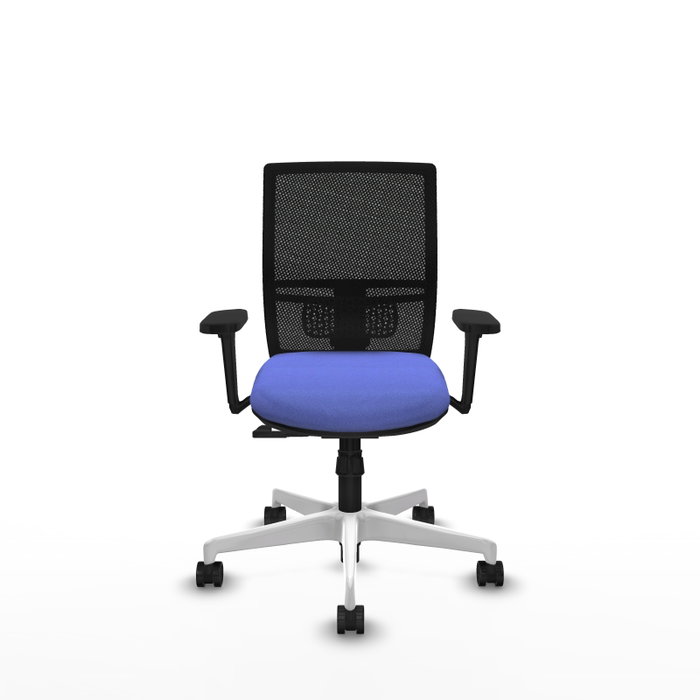 PIQUERAS Y CRESPO Silla de oficina Yunquera con mecanismo Sincro, Azul claro y Negro