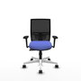 PIQUERAS Y CRESPO Silla de oficina Yunquera con mecanismo Sincro, Azul claro y Negro