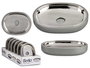 Berilo Jabonera Plateada Gris Plástico 13x9.5x2.5 cm (Set de 12)