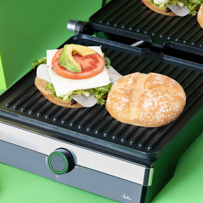 Jata Hogar Grill de asar doble 2000 W con apertura de 180°