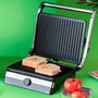 Jata Hogar Grill de Asar Doble 2000W con Apertura 180° y Placas 29x23.6cm Antiadherentes Libre PFOA