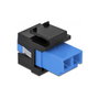 DeLOCK Módulo Keystone LC Duplex hembra a LC Duplex hembra azul/negro