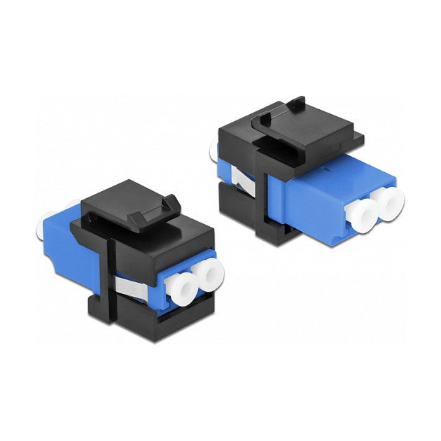 DeLOCK Módulo Keystone LC Duplex hembra a LC Duplex hembra azul/negro