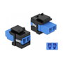 DeLOCK Módulo Keystone LC Duplex hembra a LC Duplex hembra azul/negro