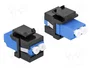 DeLOCK Módulo Keystone LC Duplex hembra a LC Duplex hembra azul/negro 86718
