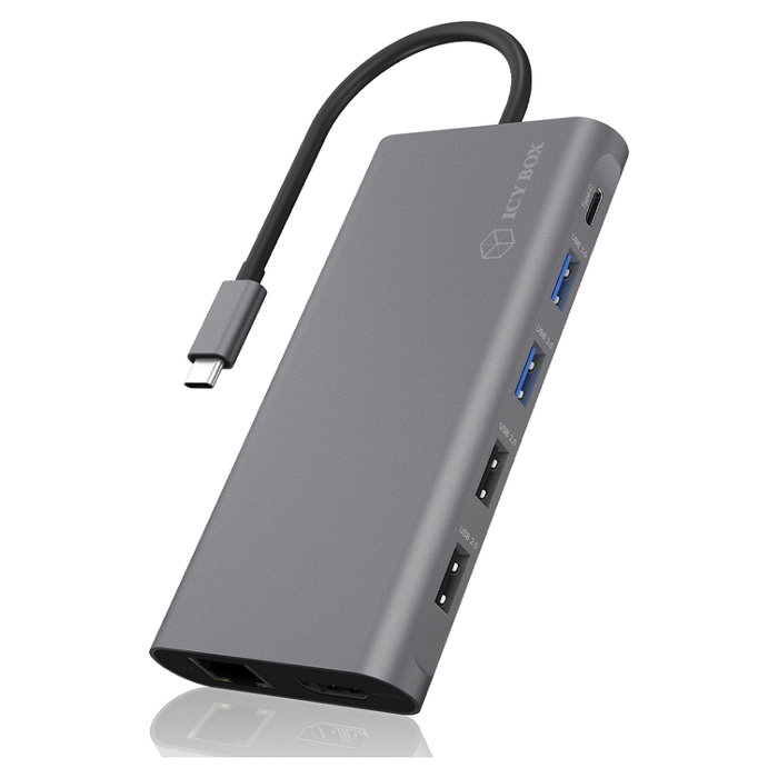 ICY BOX IB-DK4050-CPD USB-C 12-en-1 Docking Station con PD 100W